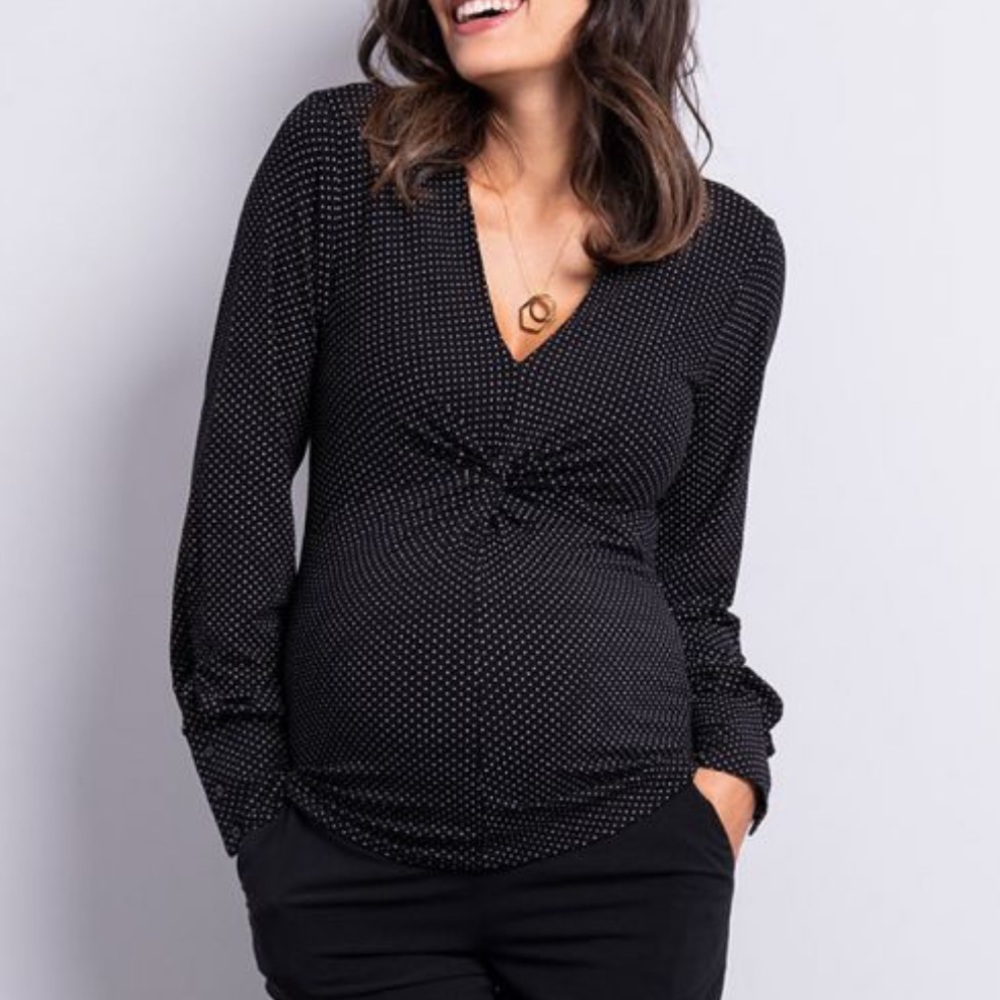 Seraphine long sleeve maternity top